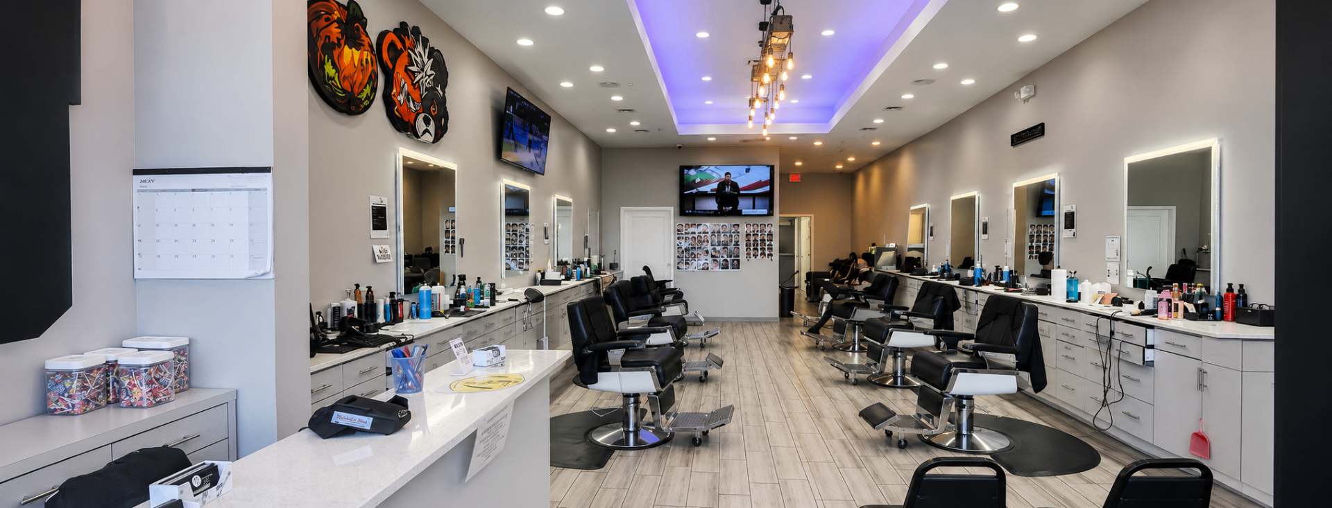 My Barbershop interior in Surprise, AZ with barber chairs and stations